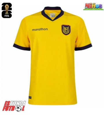 Ecuador Primera Equipación Niños Mundial 2026 Manga Corta (+ Pantalones cortos)